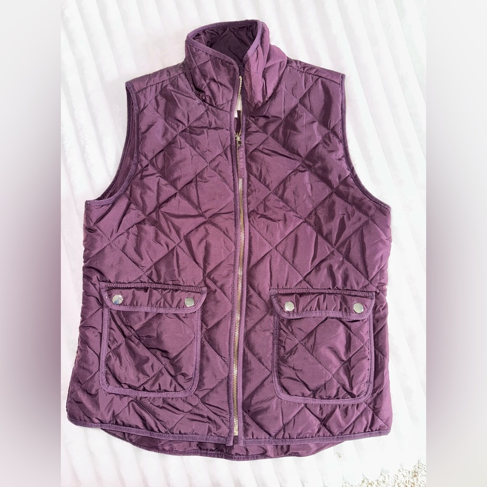 THREAD&SUPPLY Quilted Purple Women's Vest - Picture 4 of 4